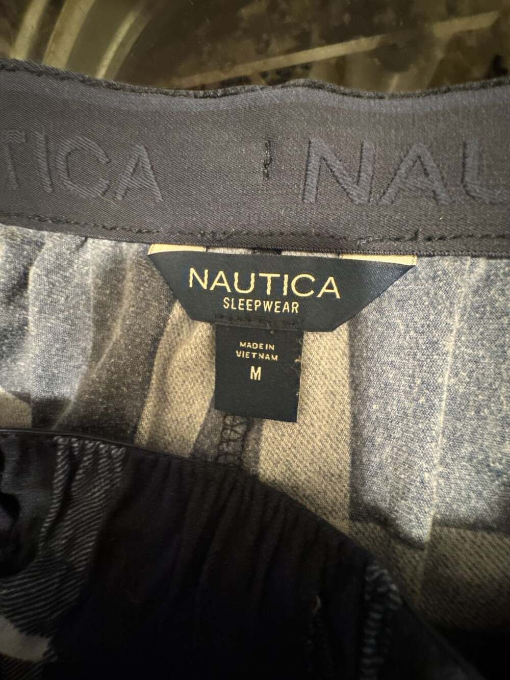 Nautica Sleepwear Mens Size Medium Blue Plaid Lounge Pajama Pants NWOT